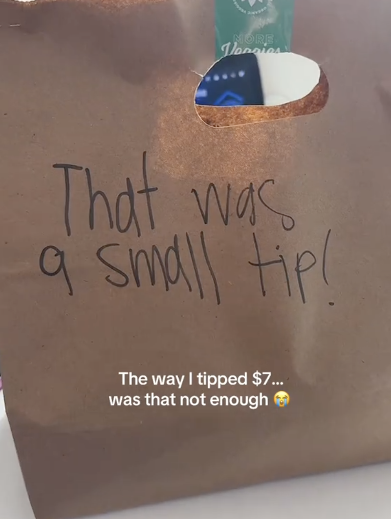 brown paper delivery bag